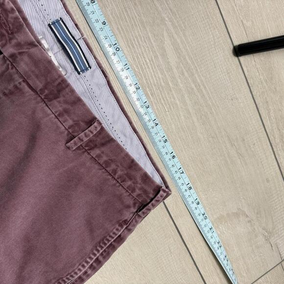 Peter Millar Soft Cotton Chino Pants Burgundy 36x28 Relaxed Fit Office Casual - Picture 6 of 8